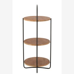 J-Line - Etagere/Hylde m/3 trfade/hylder H: 100 : 43 cm. tr/metal