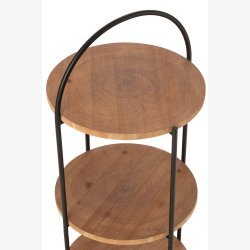 J-Line - Etagere/Hylde m/3 trfade/hylder H: 100 : 43 cm. tr/metal