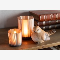 J-Line - Fugl Figur Brun Porceln L: 14,5 H: 10 B: 9 cm - 2 Varianter