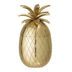 Bloomingville - Yuichi Isspand Ananas, Guld, Aluminium : 13 H: 24 cm.