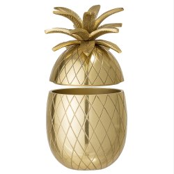 Bloomingville - Yuichi Isspand Ananas, Guld, Aluminium : 13 H: 24 cm.