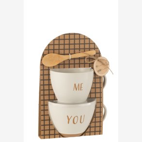 J-Line - 2 stk. Kopper Gaveske m/tekst 