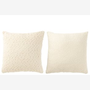 J-Line - Pudebetr�k Creme Hvid 45 x 45 cm. - Leveres Assorteret 