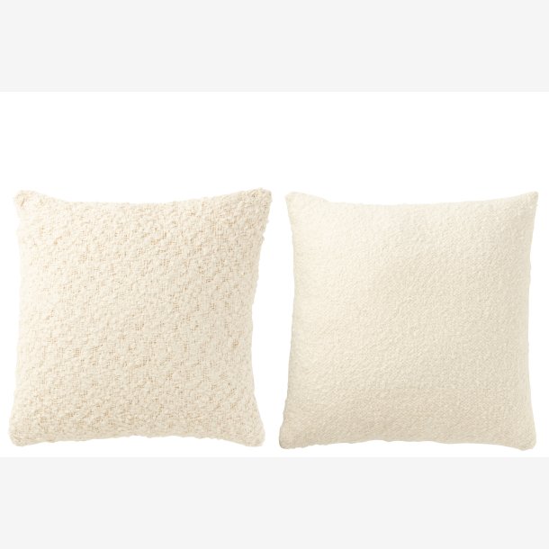 J-Line - Pudebetr�k Creme Hvid 45 x 45 cm. - Leveres Assorteret 