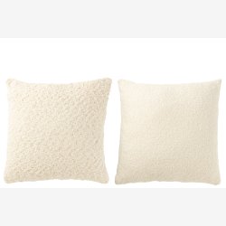 J-Line - Pudebetr�k Creme Hvid 45 x 45 cm. - Leveres Assorteret 