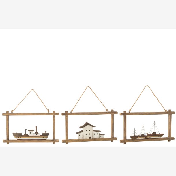 J-Line - V�goph�ng m/b�de/huse Tr� 22x3,5x37cm.