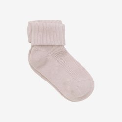 Minymo - Baby Rib-sokker m. fold - Lyser�d - (2-pak)