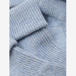Minymo - Baby Rib-sokker m. fold - Lysebl� - (2-pak)