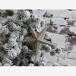 Chic Antique papirstjerne m/glimmer : 13cm. 