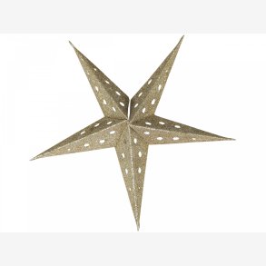 Chic Antique papirstjerne m/glimmer : 13cm. 