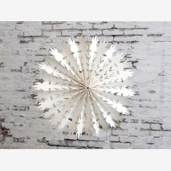 Chic Antique papirstjerne m/glimmer creme : 39cm. 