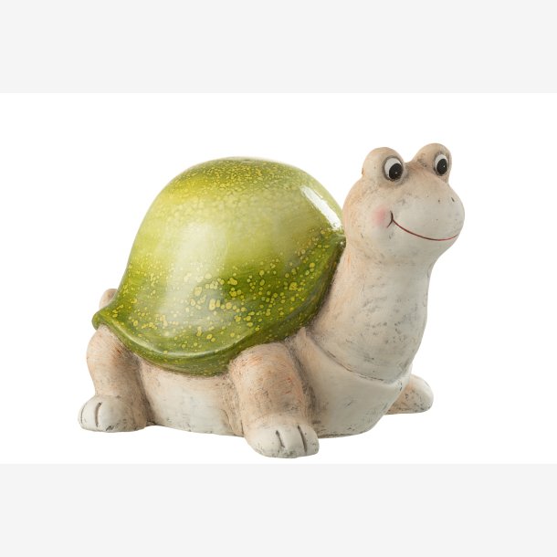 J-Line - Skildpadde til udend�rs Gr�n Polyresin 37x27x25,5cm.