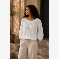 Marta Du Chateau - MdcJuniper Bluse R�hvid