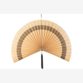 J-Line - Vgdekorations Vifte m/Tassel & Stribe B: 123 H: 60 D: 4 cm. Bambus/Rattan