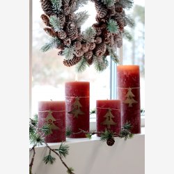 Chic Antique - adventstal messing st m/4 stk. 1-4 H: 6cm. 