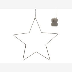 Chic Antique stjerne m/led til ude- &amp; indendrs brug m/timer : 57cm.