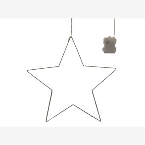 Chic Antique stjerne m/led til ude- & indendrs brug m/timer : 57cm.