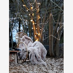 Chic Antique stjerne m/led til ude- &amp; indendrs brug m/timer : 57cm.