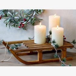 Chic Antique - Vintage K�lk til deko H10/L38/B17,5 cm natur Fyrretr�, Krydsfiner, Jutesnor