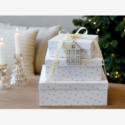 Chic Antique - �ske m. stjerner Hvid / flere st�rrelser