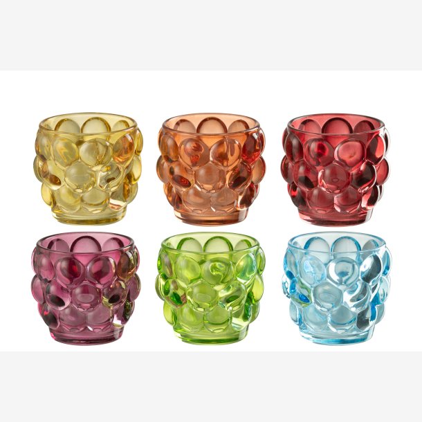 J-Line - Fyrfadsstage Glas 6 varianter 8x8x7cm.