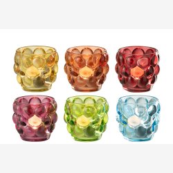 J-Line - Fyrfadsstage Glas 6 varianter 8x8x7cm.