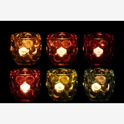 J-Line - Fyrfadsstage Glas 6 varianter 8x8x7cm.