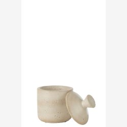 J-Line - Krukke Dekorativ Cementcreme Beige Lille 11x16cm