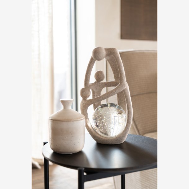 J-Line - Krukke Dekorativ Cementcreme Beige Stor 14x20cm