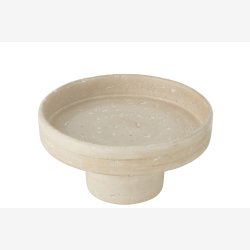 J-Line - Dekorations fad Olina m/fod Cement Beige H: 15 �: 28 cm. 