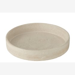 J-Line - Dekorations fad Olina m/fod Cement Beige H: 10 : 33 cm. 