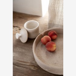 J-Line - Dekorations fad Olina m/fod Cement Beige H: 10 : 33 cm. 