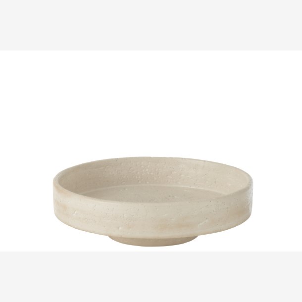 J-Line - Dekorations fad Olina m/fod Cement Beige H: 10 : 33 cm. 