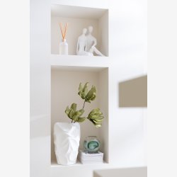 J-Line - Vase Mirena Hvid H: 32 �: 21,5 cm. Keramik