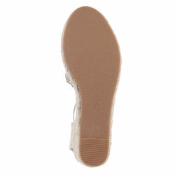 OLGA - Espadrillos m/kileh�l &amp; blomster detaljer Sort