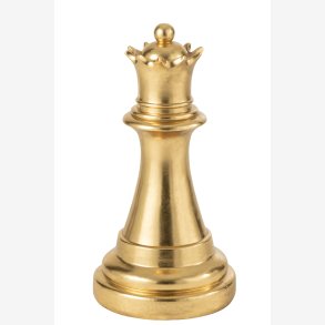 J-Line - Dronning Skak Brik Guld Poly H: 67 : 35 cm. 