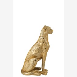 J-Line - Leopard Figur Guld Poly H: 60,5 L: 39 B: 25 cm. 