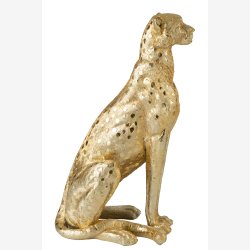 J-Line - Leopard Figur Guld Poly H: 88 L: 55 B: 36 cm. 