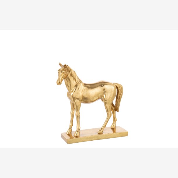 J-Line - Hest figur Guld poly L: 27 H: 28 cm. 