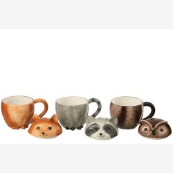 Krus m/lg Rv, Vaskebjrn eller ugle H: 13,5 B: 10 cm.  