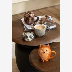 Krus m/lg Rv, Vaskebjrn eller ugle H: 13,5 B: 10 cm.  