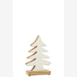 J-Line - Grantr m/tr fod Mangotr Hvid H: 19 B: 12 D: 5 cm.