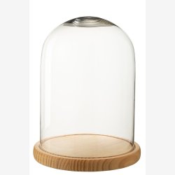 J-Line - Glaskuppel Naturlig 23x23x29cm.