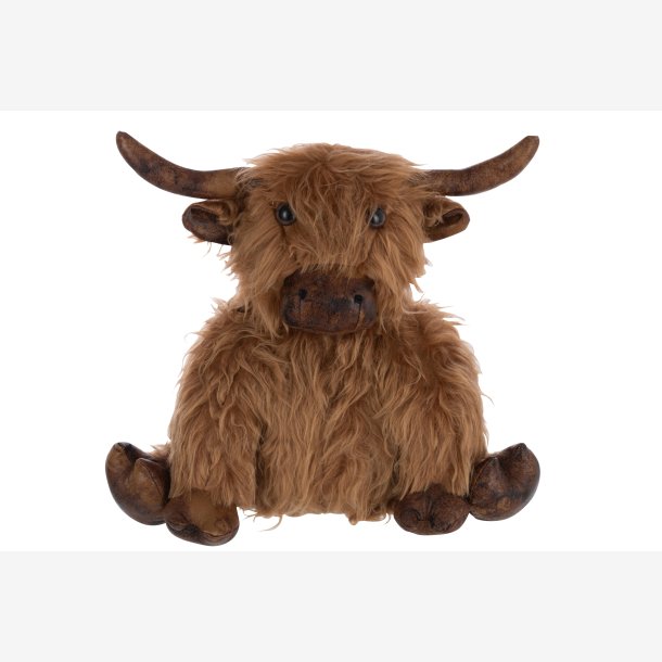 J-Line - Drstopper Yak Okse "Bent" Brun H: 30 L: 35 B: 20 cm.