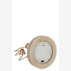 J-Line - Dekoration m/LED Batteri lys - Hjerte &amp; Bamse / Juletr &amp; Snemand H: 17 B: 13,5 D: 9,5 cm. 