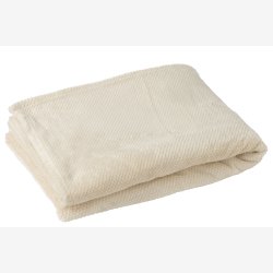 J-Line - Plaid "SNUGGLE" Bld Plysset Fleece 170 x 130 cm. Beige