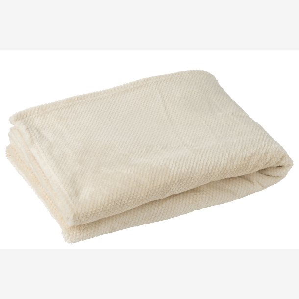 J-Line - Plaid "SNUGGLE" Bld Plysset Fleece 170 x 130 cm. Beige