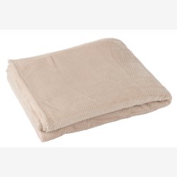 J-Line - Plaid "SNUGGLE" Bld Plysset Fleece 170 x 130 cm. Lyserd