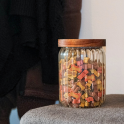 Sobczyk - Opbevaringsb�tter i glas med tr�l�g - 5 pak 1 x stor - 1 x mellem - 2 x sm�