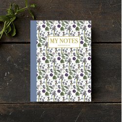 Koustrup&Co. - Noteshfte Bl Floral Mnster